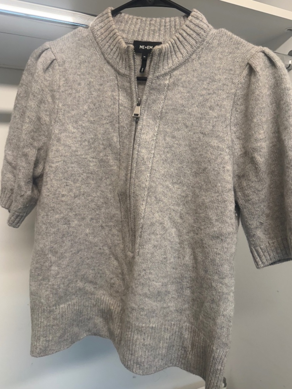 Me + Em - Zip Neck Knit Tee